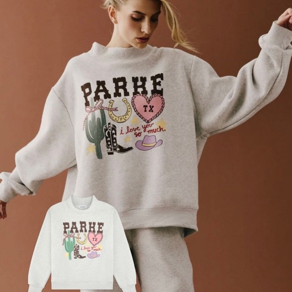 Parke Tops - Parke Texas Graphic Sweatshirt L/XL